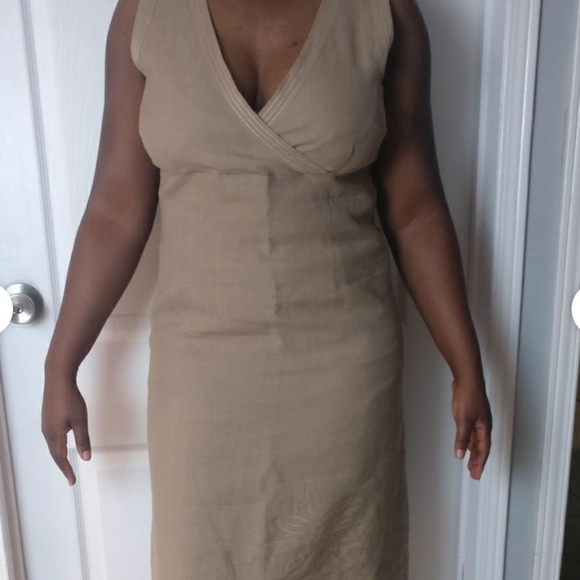 Lynn Cantin PREMIUM LINEN Basic Day Dress sz12 - Picture 1 of 4